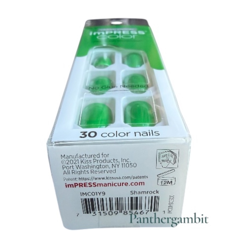 NEW impress Color Limited Edition Shamrock Green Nails 30 ct - Picture 5 of 5